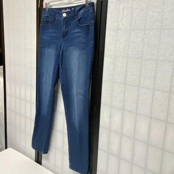 Tru Luxe Premium Platinum Stretch Mid Rise Straight Denim Medium Wash Jeans 2 - Picture 4 of 13